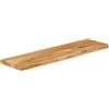 Keeushr Piano in legno di mango massiccio con bordo albero, 110 x 40 x 3,8 cm, bordo naturale rustico, versatile come piano di ricambio per la casa o il commercio, facile da pulire