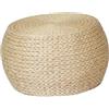 Alipis Poggiapiedi Intrecciato in Fibra Naturale Piccolo Pouf Rotondo Antiscivolo Struttura Solida Sgabello Multifunzione Per Ingresso e Casa Uso Quotidiano