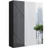 Vicco Mobile a specchio per bagno Irma Antracite lucido/antracite 60x75 cm