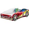 ACMA Letto Auto Bambino 160x80 cm Modello 4 con Materasso e Rete a Doghe - Letto Junior Auto Personalizzato con Nome, Letto Bambini Design Auto per Cameretta con Sponda di Sicurezza