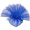 Generico 25 veli portaconfetti Velo Porta Confetti con Tirante per creazione Veloce ciuffetti bomboniere Sacchetti bomboniera Vari Colori 25 Pezzi (Blu con Pois)