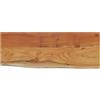 Keeushr Scaffale da parete in legno di acacia, 50 x 20 x 3,8 cm, rettangolare, in legno massiccio, con bordo naturale, per soggiorno, libri, piante, decorazione