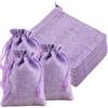 Megcdtr Sacchetto di iuta, 15 sacchetti di iuta, sacchetti di iuta con coulisse, 15 x 20 cm, sacchetti di lino in cotone per fai da te, matrimoni, Natale, sacchetti regalo (viola)