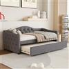 Moimhear 90 x 200 cm, divano letto, letto estraibile, letto singolo (senza materasso), biancheria da letto, stile semplice, 211 x 99 x 87 cm (grigio)