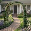 Generic Supporto per Piante Rampicanti 140 180 220 260 300 340 cm Metallo Pergolato Esterno Traliccio Arco da Giardino Fiori Rose Decorazione Matrimonio Struttura(Green,300x230x40cm)