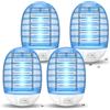LEMENG Lampada Antizanzare Elettrica,Zanzariera Elettrica con Luce, per Casa Giardino Interno Esterno Cucina Soggiorno, Insetti Zanzare, Mosca, Falene