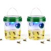 HASAIKA® Set di 2 acchiappe per vespe, Trappola Per Vespe, Alimentato a energia solare, con luce blu, progettato per catturare insetti, zanzare e mosche