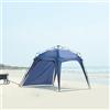 pro.tec Gazebo pop-up con Illuminazione a LED Tenda per Feste Eventi all'Aperto Copertura Idrorepellente Parete Rimovibile 250 x 250 x 190 cm Blu