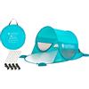 Outtec Tenda Pieghevole - Tenda da Spiaggia pop-up con Sacche di Sabbia - Tenda da Giardino Facile da Trasportare con Protezione UV 50 - Protezione dal Vento per Bambini e Adulti - Protezione Solare