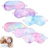 Megcdtr Maschera per dormire per bambini, 6 mascherine per gli occhi in peluche, 23 x 13 cm, morbida copertura per gli occhi, per pisolini, viaggi e altre occasioni (6 colori)