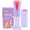 Pixie Cup Pixie applicatore per coppetta mestruale - inserimento come un tampone - adatto a tutte le coppette - ideale per unghie lunghe - custodia da viaggio
