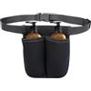 Wenfubrixa Cintura regolabile per massaggi con multi tasche | Fondina per olio da massaggio lavabile per crema professionale per terapia di massaggio, forniture per spa, nero