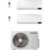 CLIMATIZZATORE CONDIZIONATORE DUAL SPLIT SAMSUNG CEBU WI-FI AR12TXFYAWKNEU + AR12TXFYAWKNEU / AJ050TXJ2KG/EU R32 12000+12000 BTU - WI-FI INCLUSO