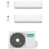 CLIMATIZZATORE CONDIZIONATORE DUAL SPLIT HISENSE HI COMFORT CF35MR04G + CF35MR04G / 2AMW52U4RXC R32 12000+12000 BTU - WI-FI INCLUSO