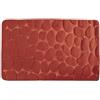 MSV - Tappetino da bagno in microfibra Pebble - Maggiore sicurezza - Fondo antiscivolo - Uso in bagno - Pubblico di destinazione: bambini e anziani - 40 x 60 cm - Colore terracotta