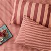 furn. The Ultimate Stripe Coppia Di Federe - Federe In Polcotone A Righe Sottili Grandi Reversibili (Frullato Lamponi - 75x50cm)