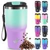Mujigaga Tazza da Viaggio- 20oz- Bicchiere Termico, Tazze da Caffè Riutilizzabili per Viaggi, Termos Caffè, In Acciaio Inox e Tenuta stagna per Caffè e Tè, Caffè Caldo e Freddo