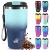 Mujigaga Tazza Termica- 20oz- Termos Caffè, Tumbler Termico con Coperchio, Ermetica Portatile, Tazza da Viaggio, Ermetica Portatile, Travel Tumbler Per Caffè Caldo e Freddo, Acqua e Tè