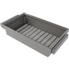 Emuca - Kit cassetto metallico e telaio regolabile Quartz per armadi, chiusura ammortizzata e estrazione totale, modulo 90 cm, finitura Titanio