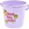 keeeper ilvie secchio con scala di misurazione integrata e manico ergonomico, 10 l, Design: Emoji Best Day, Soft Purple