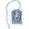 lachineuse Omamori giapponese - motivo gatto Maneki Neko, fortuna, amuleto portafortuna, 6 x 4 cm, blu, tessuto, plastica, oggetto decorativo, idea regalo asiatico
