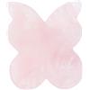 Agatige Gua Sha portatile in quarzo rosa con motivo a farfalle, strumento per raschiare il Gua Sha e massaggiare