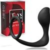 Toys Hub Vibratore Anale con Anello Penieno - Stimolazione Prostata e Punto P | Doppia Stimolazione | Plug Anale Ergonomico per Uomini e Coppie | Silicone Morbido - Nero