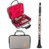 Aurosus Meccanismo EG-S Plateau - Fori coperti 17 tasti 18 tasti Corpo in ebano placcato argento clarinetti in Sib per giocare all'aperto in inverno Per giocatori con mani molto piccole Giocatori con