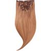 Rapunzel of Sweden Classic Clip-ins Straight / Medium Volume / 7 pieces Sunset Red ColorMelt C6.7/6.3 50 cm Extension per capelli 110 g