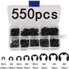 NONE 550 pz E-Clip Rondelle Circlip Guarnizione Anello di Fissaggio Sacco Fermo a forma di Fibbia Divisa Rondelle Kit M1.5 M2 M2.5 M3 M3.5 M4 M5 M6