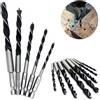 YaBaoYan 3/5 pezzi 3 4 5 6 7 8 10mm strumenti metallici a cambio rapido 1/4 "codolo esagonale legno HCS set di punte da trapano manico rotondo