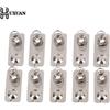 HUXUAN 10pcs/ 21x9mm - + batterie di ricambio in metallo piastra di contatto a molla Slot unidirezionale argento per custodia batteria AAA