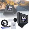 ACCESTING Nuovo Gadget HUD multifunzione OBD2 + GPS Computer di bordo A-pillar Trim installa RPM Turbo Oil Pressure Water Temp tachimetro GPS