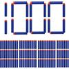 NONE Proiettili di testa con foro cavo morbido blu da 7,2 cm per freccette di ricarica Nerf Proiettili di pistola giocattolo per la serie Nerf Blasters Regalo di Natale per bambini