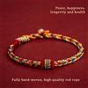 KvJJL Braccialetto tibetano intrecciato a mano da 14CM filo colorato buon braccialetto con corda portafortuna braccialetti per donna uomo nodi braccialetti con filo rosso