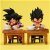 Bandai Dragon Ball Z Vegeta Figura Son Goku che mangia 8 cm Action Figures in PVC Collezione Modello Giocattoli per bambini Regali di Natale