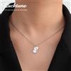 Lucktune Dice collana con ciondolo quadrato coppia collana a catena in acciaio inossidabile per donna gioielli girocollo unici regalo di san valentino