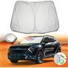 NONE Parabrezza per auto, tutti i modelli, copertura parasole comune per finestrino anteriore, accessorio sportivo protettivo esterno argento