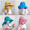 OIMG Cappello da sole estivo per bambini cappello da spiaggia pieghevole per bambini resistente ai raggi UV cappello da pescatore a tesa larga traspirante sottile