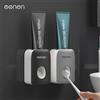 NONE Set di spremiagrumi automatico per dentifricio a parete Non perforato porta spazzolino da denti porta dentifricio