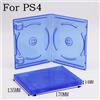 TingDong Custodia di ricambio da 1 pezzo per gioco PS4 PS5 doppio disco di ricambio blu gioco Blu-Ray Box 2 CD blu trasparente