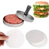 Foglio di carta cerata rotonda di carta per hamburger da 100 pezzi per pressa per hamburger, cottura della torta, carta per olio separata per patty