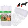 leezujun Cat Scat Mat White -4M x 0.28M, rete anti-gatto con punte tappo da scavo da giardino-tappetino deterrente per cani da compagnia per interni ed esterni
