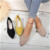 NONE Nuovo 2024 Punta A Punta Piatto Ufficio Barca di Colore Solido Lavorato A Maglia Slip on Scarpe Casual Ballerine Scarpe Da Donna Mocassini Zapatos De Mujer