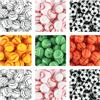 sunrony 10 pezzi perline in silicone stampate 15 mm rotonde calcio baseball tennis pallacanestro perline collana fai da te bracciali accessori di gioielli