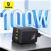 Baseus 100W GaN Caricatore Caricatore rapido per Xiaomi Samsung iPhone 17 16 15 Caricatore per tablet portatile Caricatore PD con caricatore per telefono USB