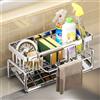 NONE Mensola da cucina in acciaio inossidabile, scolapiatti in spugna, scolapiatti per lavello, forniture per lavare i piatti, stoccaggio dei strofinacci, scolapiatti