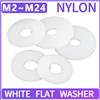 NONE 5 ~ 300 pezzi rondella piatta in nylon bianco guarnizioni rigide di tenuta in plastica M2 M2.5 M3 M4 M5 M6 M8 M10 M12 M14 M16 M18 M20 M22 M24 per viti