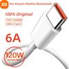 Xiaomi Cavo USB tipo C originale 120W 67W Turbo Caricatore rapido Mi 15 14 13 12T Pro 12 11 Ultra Poco X6 X7 Redmi Note Black Shark 5