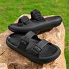 NONE Men's Lightweight Open-Toe Slide Sandals Non-Slip Bathroom Flip Flops with Comfortable Arch Support,Trendy Casual Summer Shoes